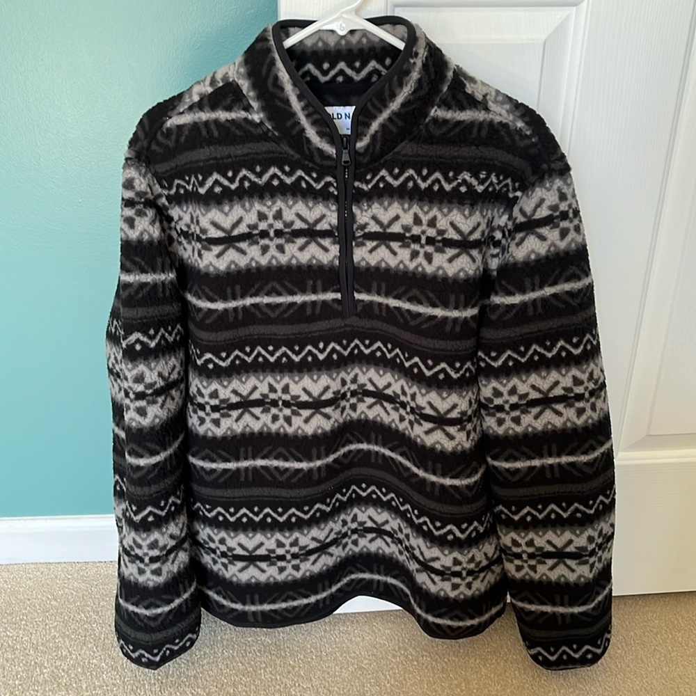 Old Navy Fair Isle Sherpa 1/4 zip fleece